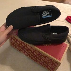 Black non slip work vans